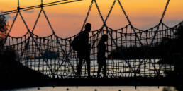 Suspension Bridge in the Sunset - Sentosa